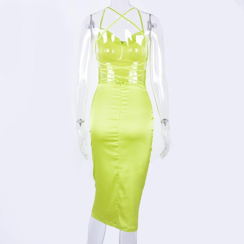 The Date Night Dress - Neon Green.